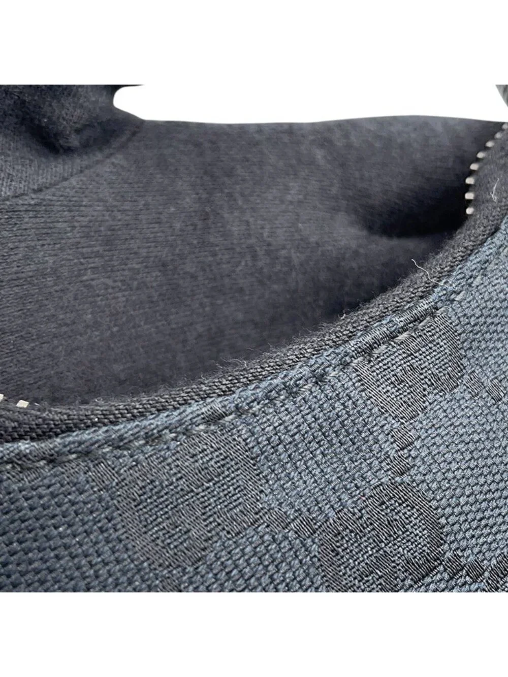Gucci Shoulder Bag GG Canvas Leather Black